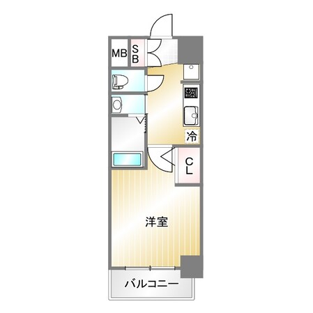 エステムコート神戸湊町の物件間取画像